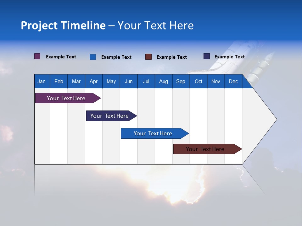 Spaceship Sunset Propulsion PowerPoint Template