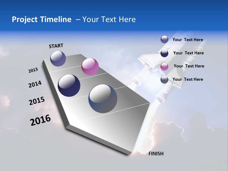 Spaceship Sunset Propulsion PowerPoint Template