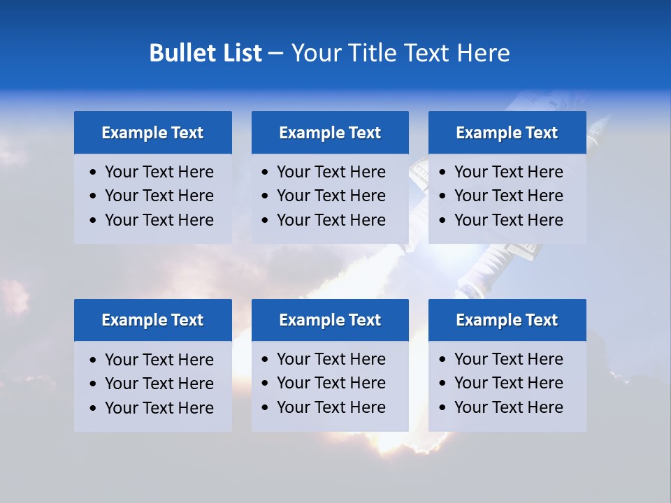 Spaceship Sunset Propulsion PowerPoint Template