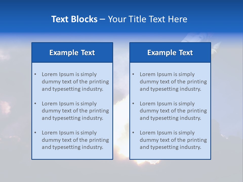 Spaceship Sunset Propulsion PowerPoint Template