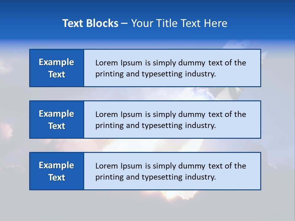 Spaceship Sunset Propulsion PowerPoint Template