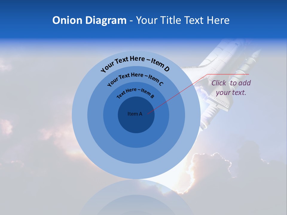 Spaceship Sunset Propulsion PowerPoint Template