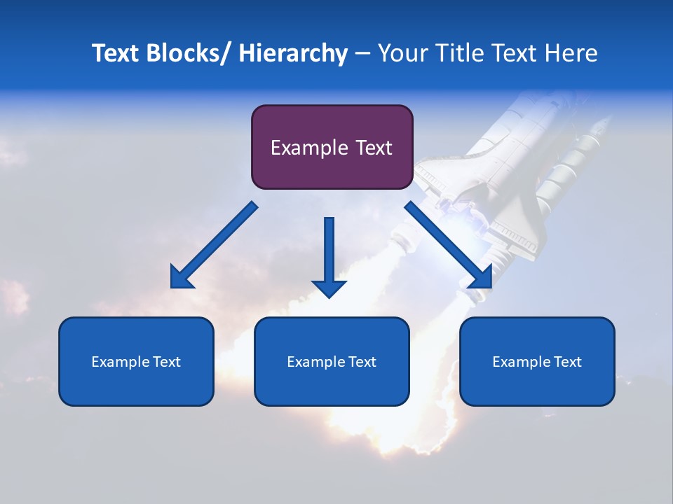 Spaceship Sunset Propulsion PowerPoint Template