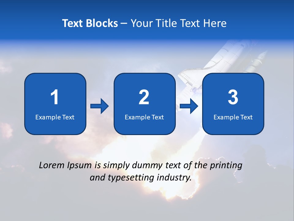 Spaceship Sunset Propulsion PowerPoint Template