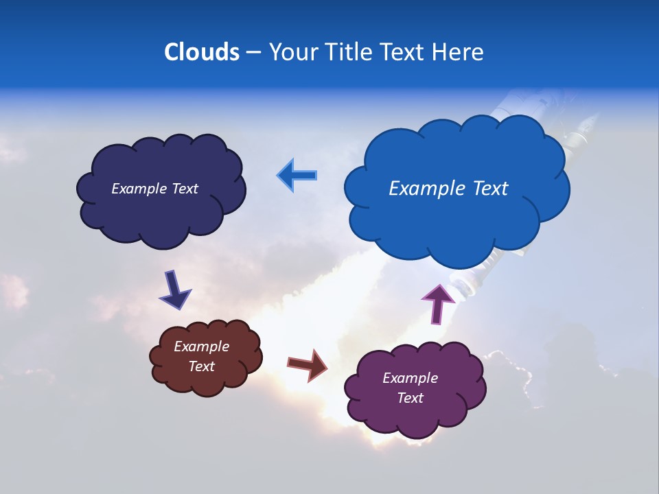 Spaceship Sunset Propulsion PowerPoint Template