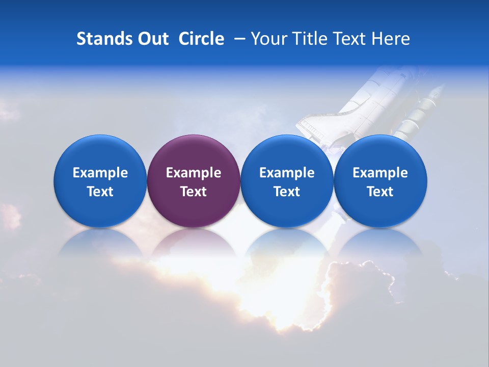 Spaceship Sunset Propulsion PowerPoint Template