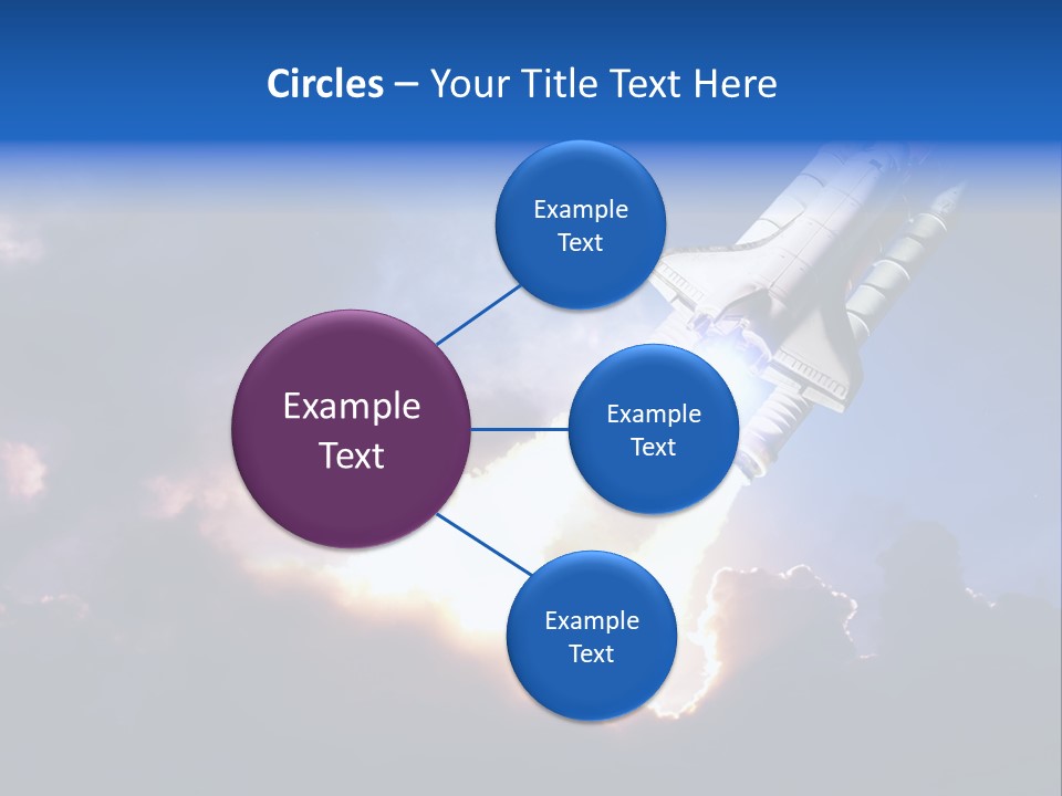 Spaceship Sunset Propulsion PowerPoint Template