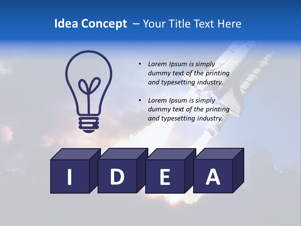 Spaceship Sunset Propulsion PowerPoint Template