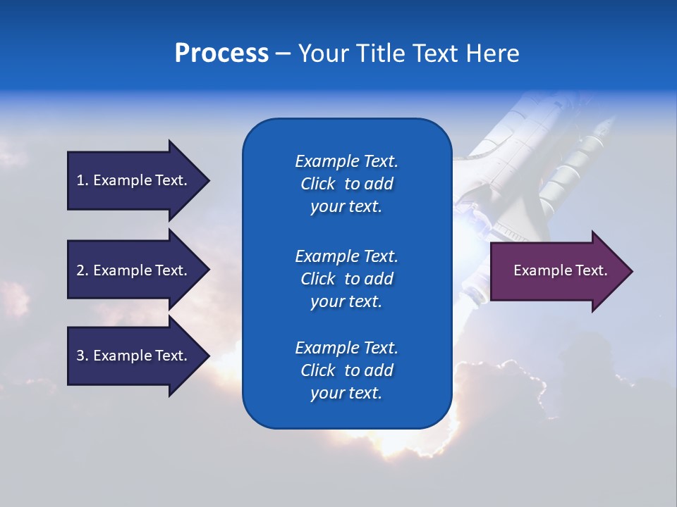 Spaceship Sunset Propulsion PowerPoint Template