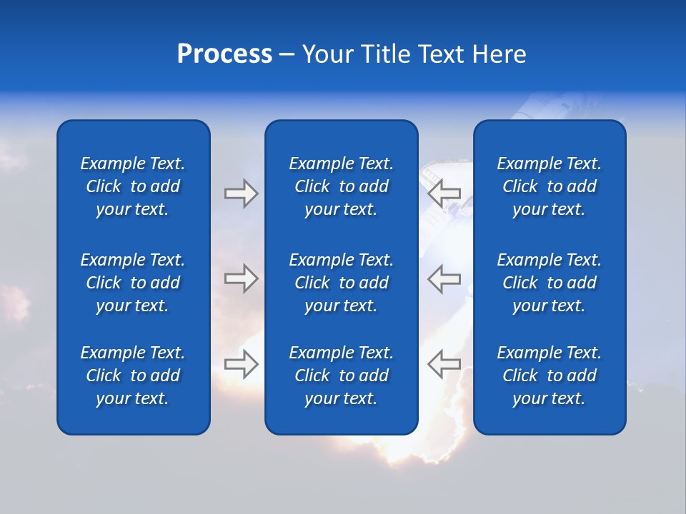 Spaceship Sunset Propulsion PowerPoint Template