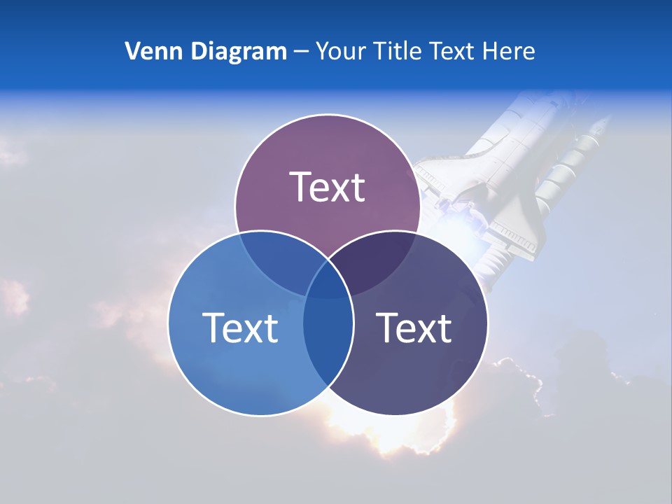 Spaceship Sunset Propulsion PowerPoint Template