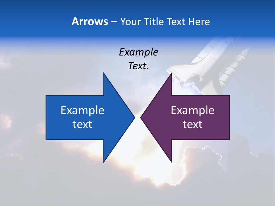 Spaceship Sunset Propulsion PowerPoint Template