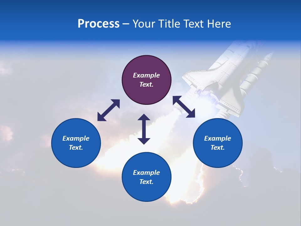 Spaceship Sunset Propulsion PowerPoint Template