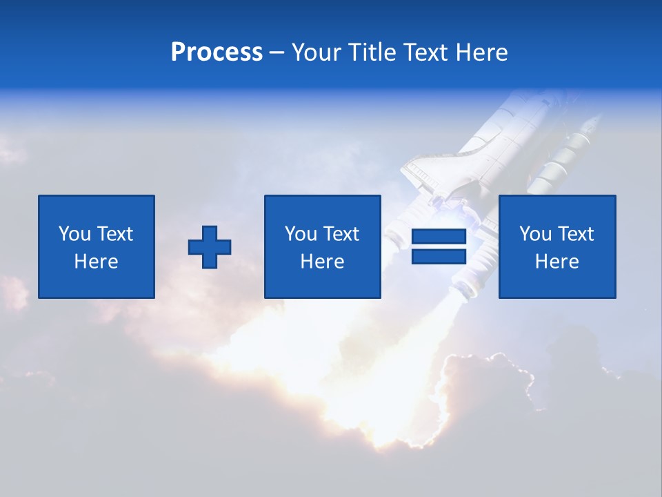 Spaceship Sunset Propulsion PowerPoint Template