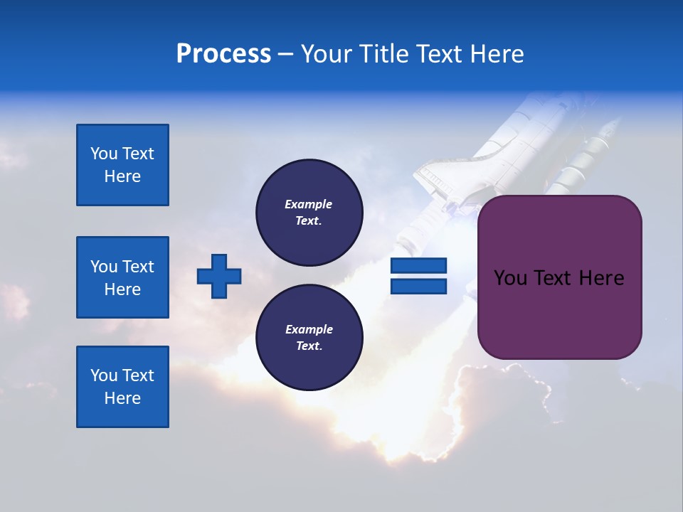 Spaceship Sunset Propulsion PowerPoint Template