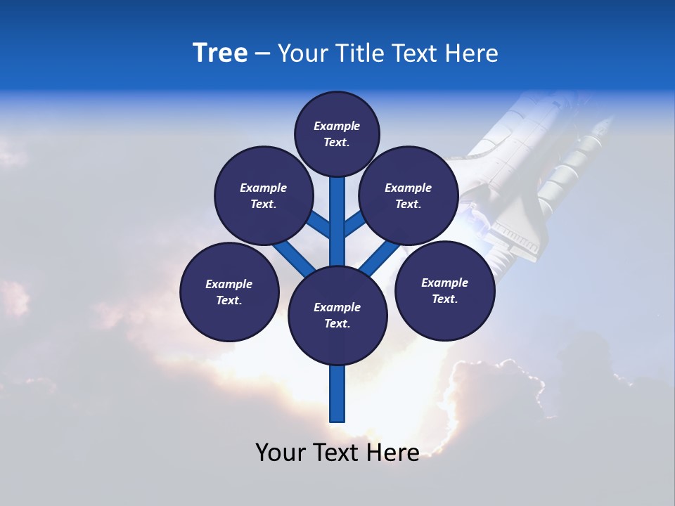 Spaceship Sunset Propulsion PowerPoint Template