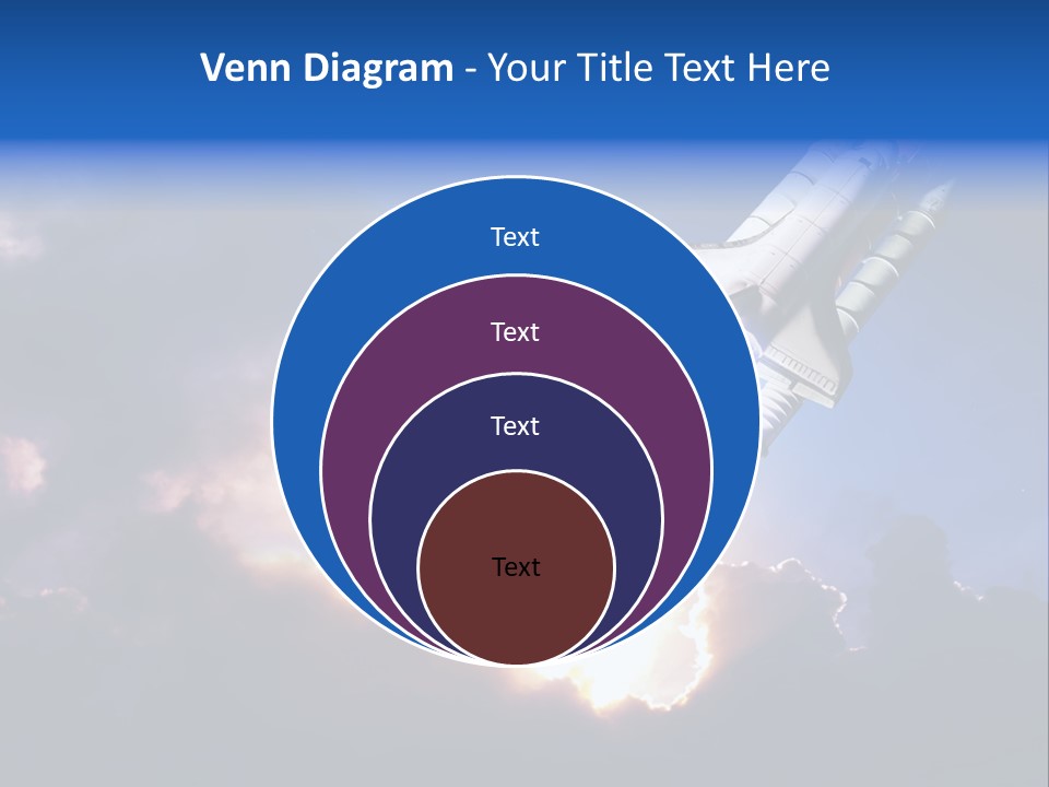 Spaceship Sunset Propulsion PowerPoint Template