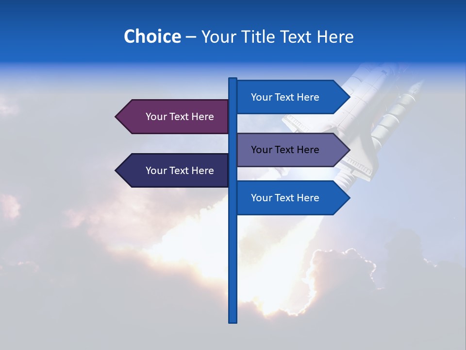 Spaceship Sunset Propulsion PowerPoint Template
