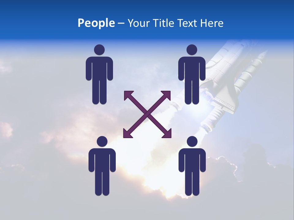 Spaceship Sunset Propulsion PowerPoint Template