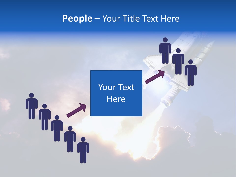 Spaceship Sunset Propulsion PowerPoint Template