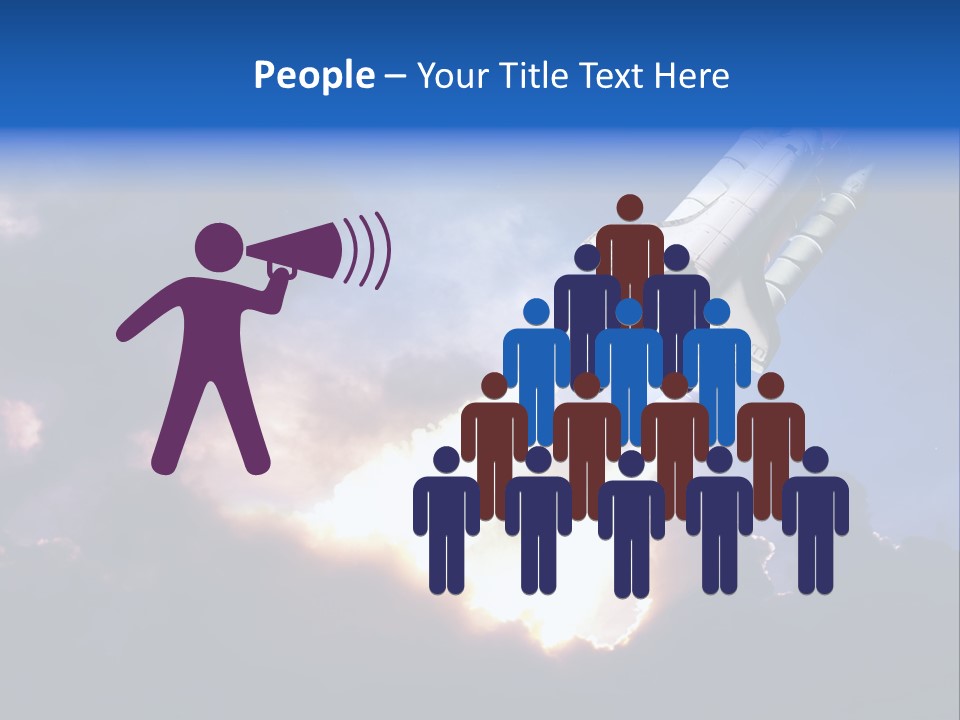 Spaceship Sunset Propulsion PowerPoint Template