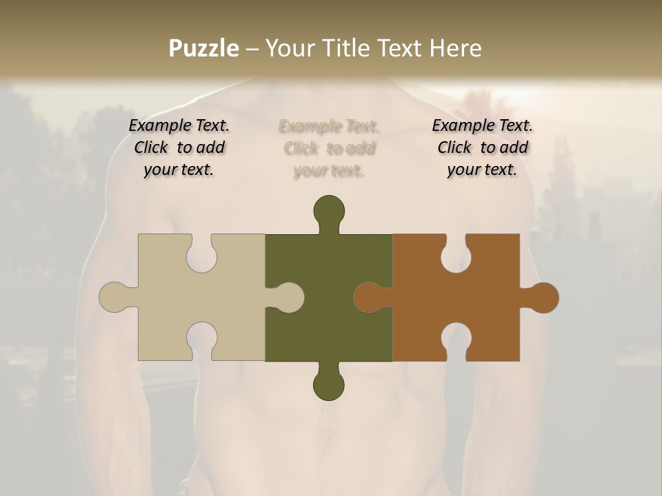 Masculine Pecs Lifestyle PowerPoint Template