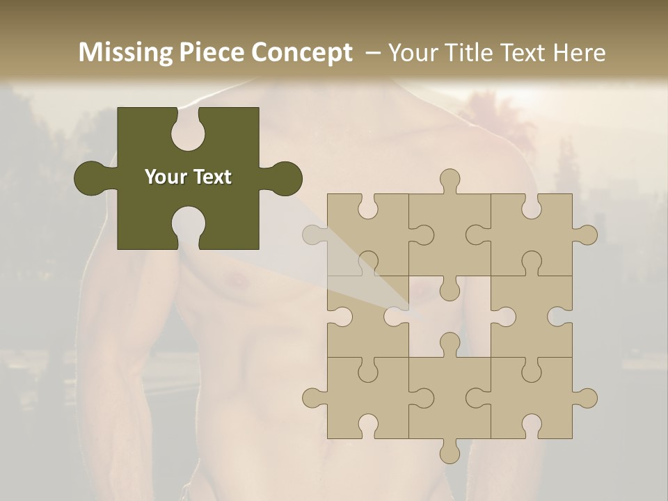 Masculine Pecs Lifestyle PowerPoint Template