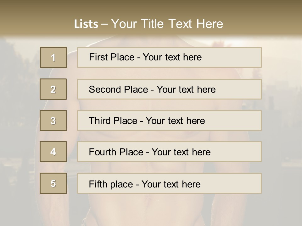 Masculine Pecs Lifestyle PowerPoint Template