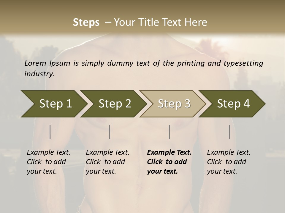 Masculine Pecs Lifestyle PowerPoint Template