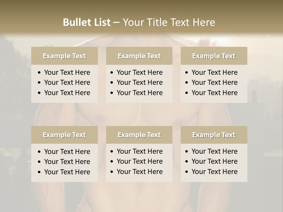 Masculine Pecs Lifestyle PowerPoint Template