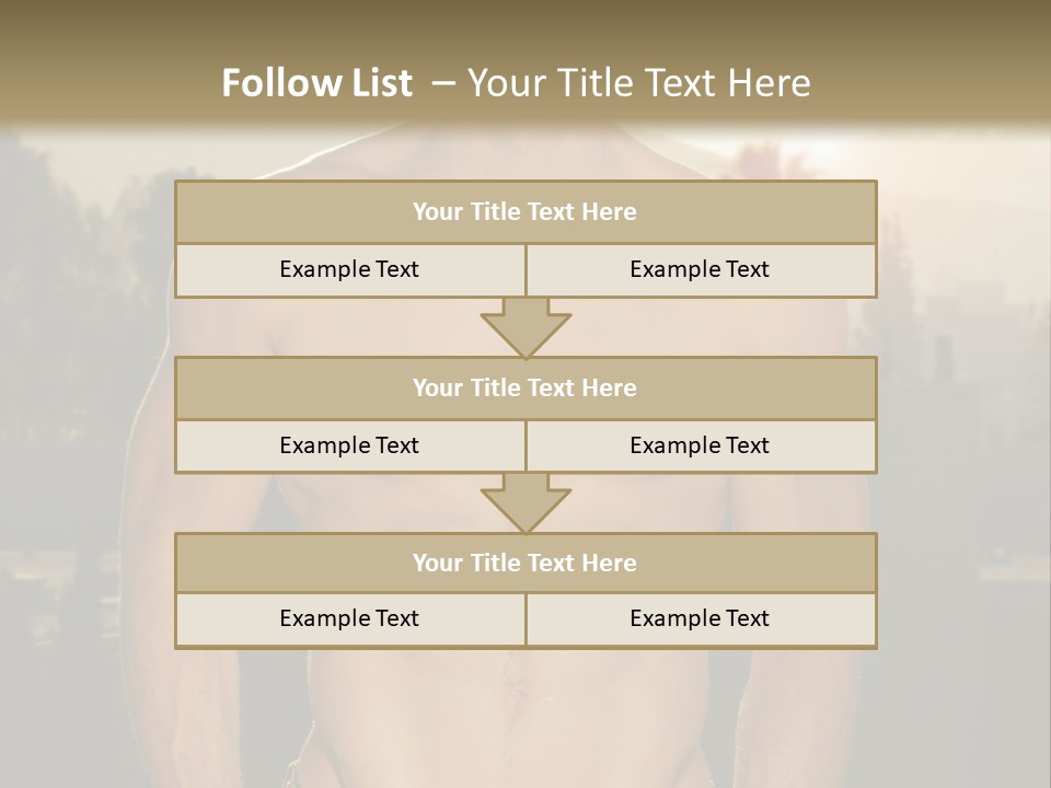 Masculine Pecs Lifestyle PowerPoint Template