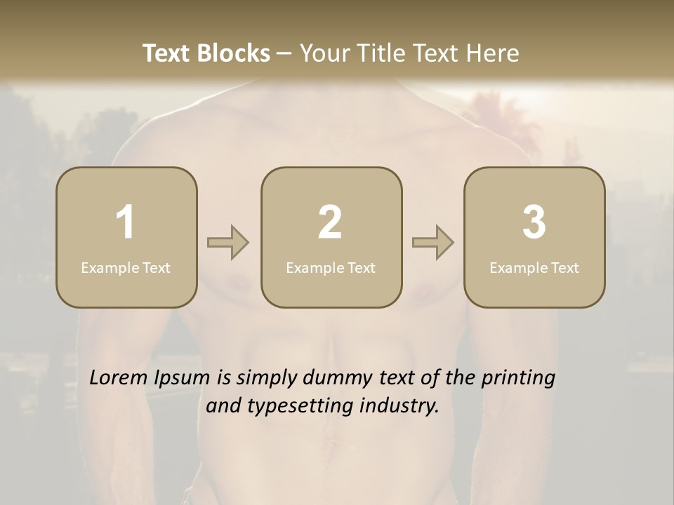 Masculine Pecs Lifestyle PowerPoint Template