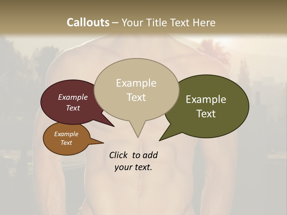 Masculine Pecs Lifestyle PowerPoint Template