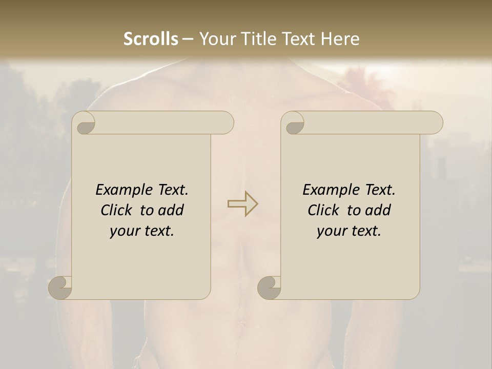 Masculine Pecs Lifestyle PowerPoint Template