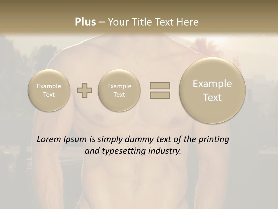 Masculine Pecs Lifestyle PowerPoint Template