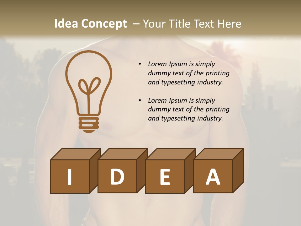 Masculine Pecs Lifestyle PowerPoint Template