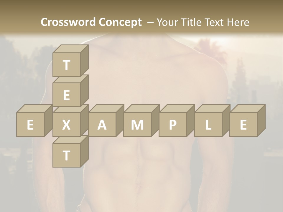 Masculine Pecs Lifestyle PowerPoint Template