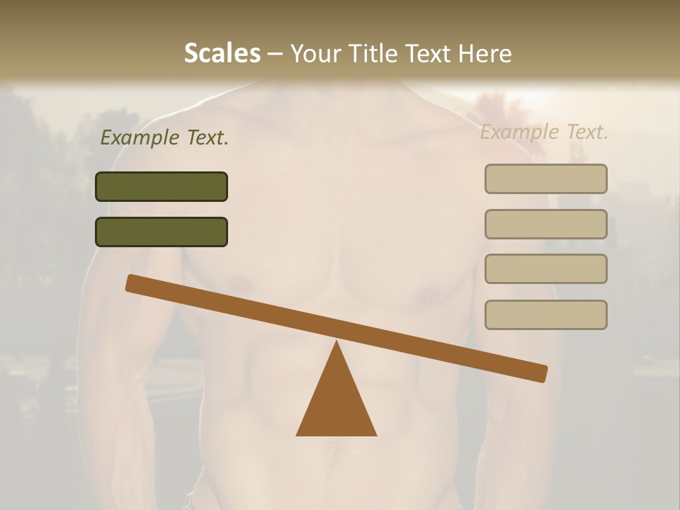 Masculine Pecs Lifestyle PowerPoint Template