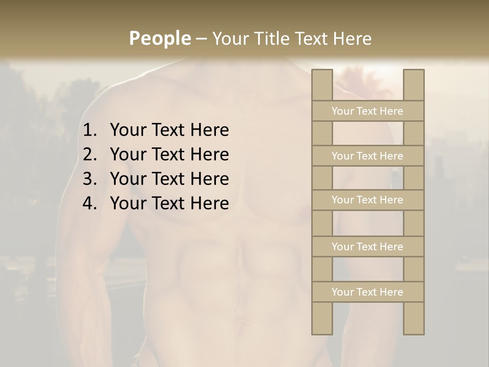Masculine Pecs Lifestyle PowerPoint Template