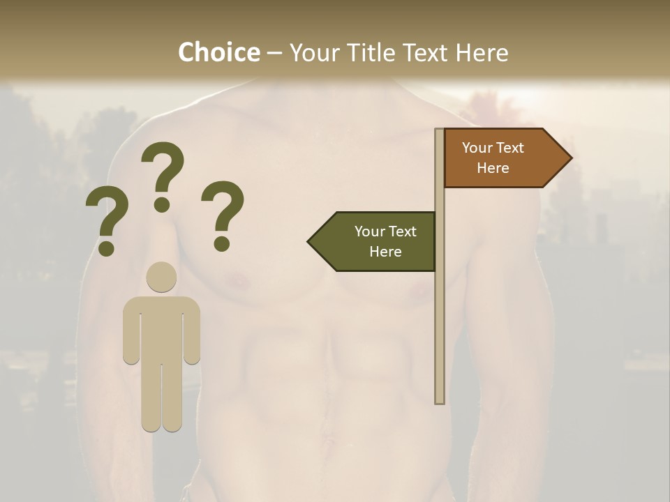 Masculine Pecs Lifestyle PowerPoint Template