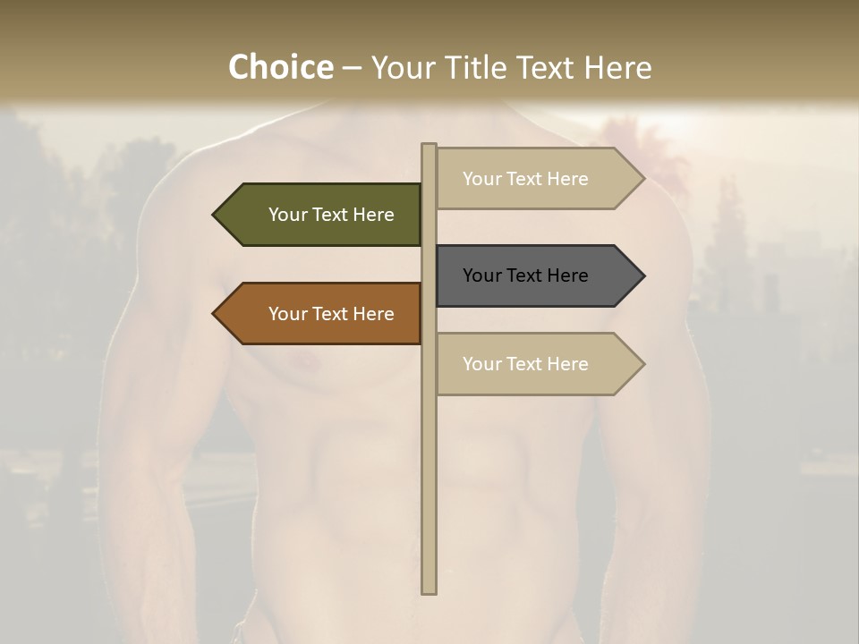 Masculine Pecs Lifestyle PowerPoint Template