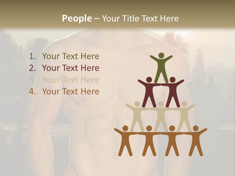 Masculine Pecs Lifestyle PowerPoint Template