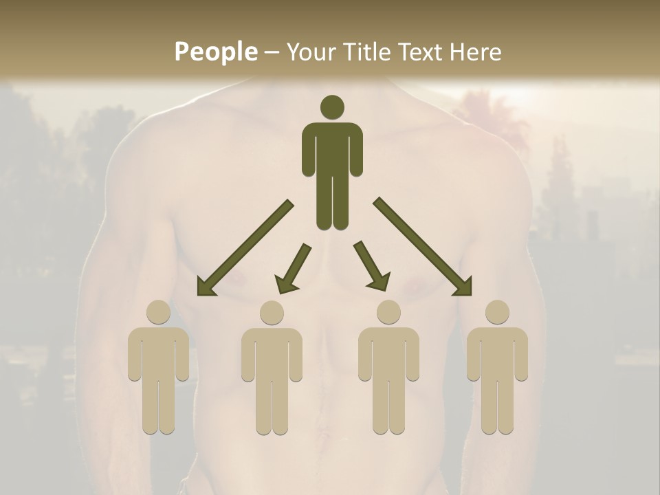Masculine Pecs Lifestyle PowerPoint Template