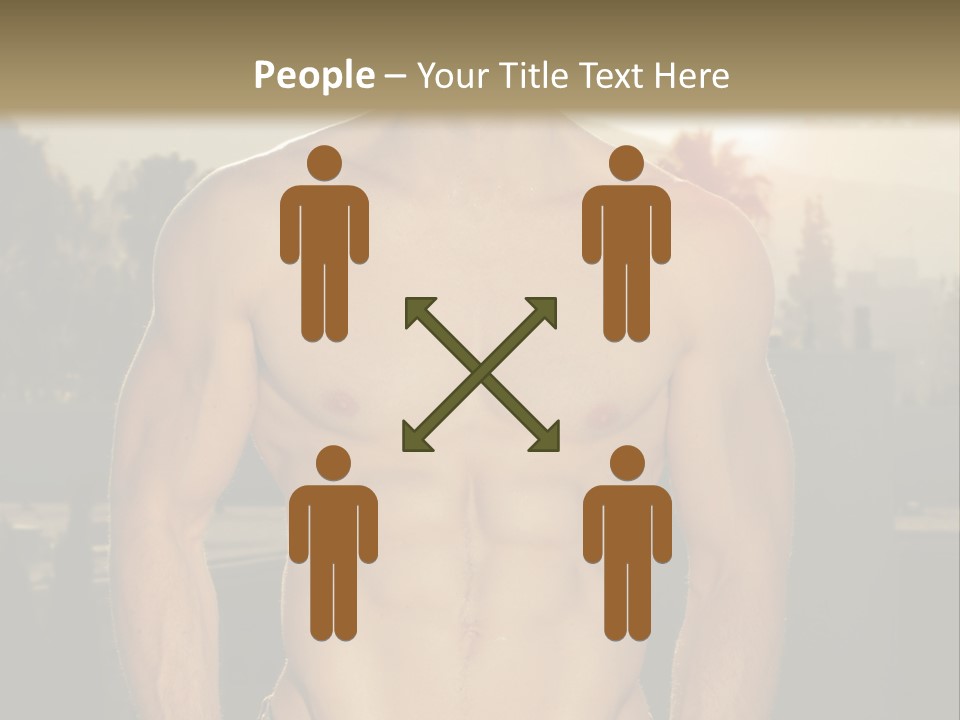 Masculine Pecs Lifestyle PowerPoint Template