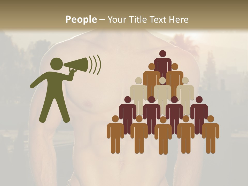 Masculine Pecs Lifestyle PowerPoint Template