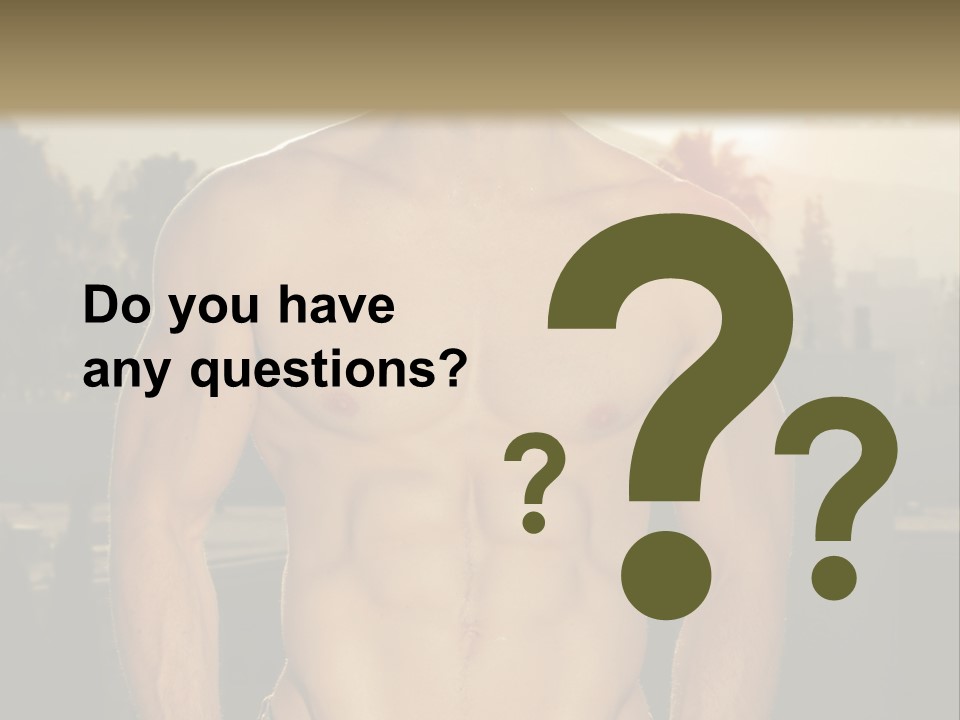 Masculine Pecs Lifestyle PowerPoint Template