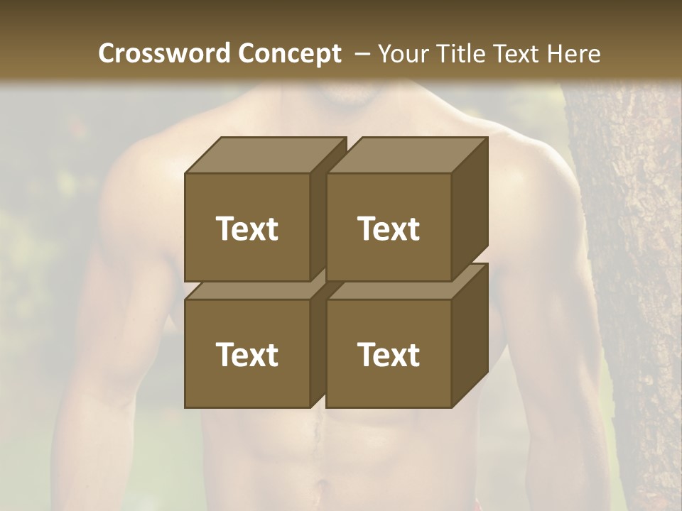Strong Power Model PowerPoint Template