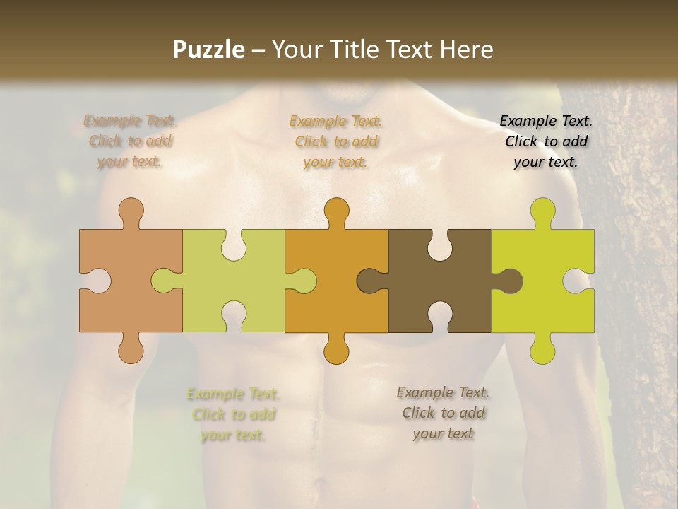 Strong Power Model PowerPoint Template