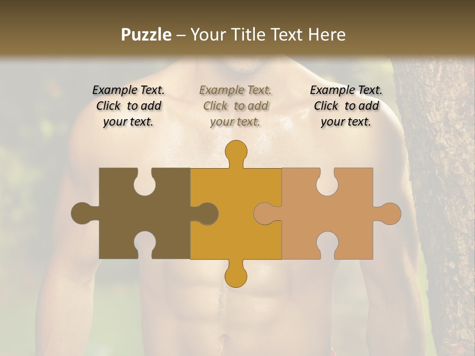 Strong Power Model PowerPoint Template