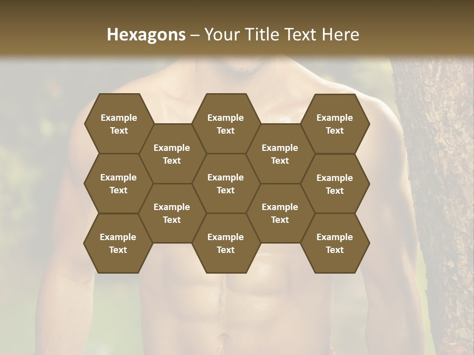 Strong Power Model PowerPoint Template